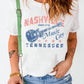 NASHVILLE TENNESSEE Guitar Graphic Tee Shirt