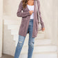 Cable-Knit Dropped Shoulder Cardigan