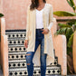V-Neck Long Sleeve Cardigan with Pocket