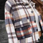 Plaid Collared Neck Button Down Jacket