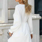 Contrast Flounce Sleeve Dress
