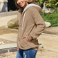 Zip Up Drawstring Hooded Jacket