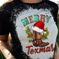 MERRY TEXMAS Round Neck Short Sleeve T-Shirt