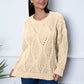 Round Neck Dropped Shoulder Sweater