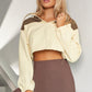 Contrast Drawstring Zip Up Jacket
