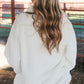 Half Zip Leopard Contrast Long Sleeve Sweatshirt