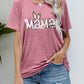 Easter MAMA Graphic Round Neck T-Shirt