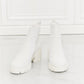 MMShoes Work For It Matte Lug Sole Chelsea Boots in White