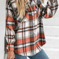 Plaid Collared Neck Button Down Jacket