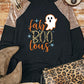 Ghost Graphic Sequin Long Sleeve T-Shirt