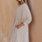 Round Neck Frill Trim Slit Mini Dress