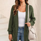 Cable-Knit Dropped Shoulder Cardigan