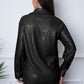 Sequin Collared Neck Long Sleeve Shirt