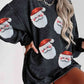 Sequin Santa Patch Ribbed Sweatshirt