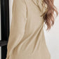 Waffle-Knit Button Up Drawstring Hoodie