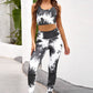 Tie-dye Crop Top and Leggings Set