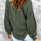 Square Neck Waffle-Knit Top