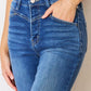 Kancan High Rise Raw Hem Flare Jeans