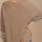 Striped Round Neck Long Sleeve Blouse