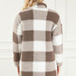 Plaid Button Down Coat with Pockets