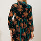 Floral Button Up Collared Neck Shirt Dress