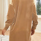 Button Up Long Sleeve Shirt Dress with Pocket