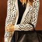 Full Size Printed Long Sleeve Cardigan with Pocket