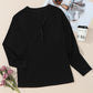 Half Button Long Sleeve Top