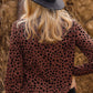 Printed Round Neck Long Sleeve Blouse