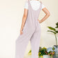 Celeste Full Size Stripe Contrast Pocket Rib Jumpsuit