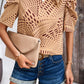 Tied Printed Puff Sleeve Blouse