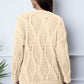 Round Neck Dropped Shoulder Sweater