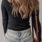 Round Neck Long Sleeve Top