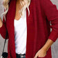 Open Front Long Sleeve Cardigan