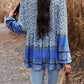 Tassel Tie Long Sleeve Peplum Blouse