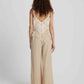Fringe Hem Wide Leg Long Pants
