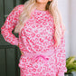 Full Size Leopard Round Neck Top and Tied Shorts Set