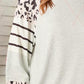 Leopard Round Neck Long Sleeve Top