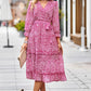 Leopard Surplice Tie Belt Slit Dress