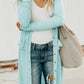 V-Neck Long Sleeve Cardigan with Pocket