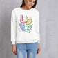 LOVE Round Neck Long Sleeve Sweatshirt