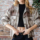Reborn J Plaid Button Up Long Sleeve Shacket