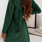 Ruched Round Neck Long Sleeve Dress
