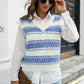 Contrast V-Neck Sweater Vest