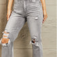 BAYEAS High Waisted Cropped Straight Jeans
