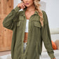 Button Up Long Sleeve Jacket with Pockets