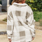 Plaid Button Up Collared Neck Jacket