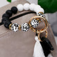 Beaded Keychain with Layered Tassel