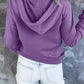 Half Snap Drawstring Long Sleeve Hoodie