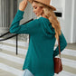 Long Sleeve Hooded Blouse